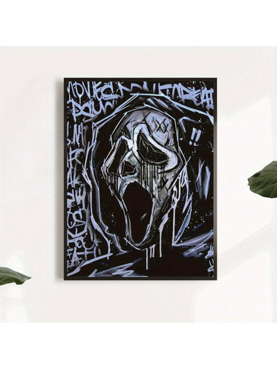 Modern Ghostface Canvas Art: Spooky Halloween Decor for Home and Office