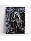 Modern Ghostface Canvas Art: Spooky Halloween Decor for Home and Office