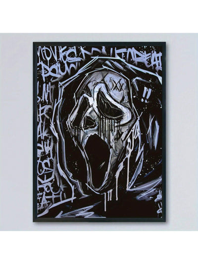 Modern Ghostface Canvas Art: Spooky Halloween Decor for Home and Office