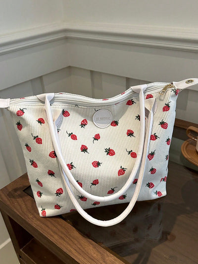 Floral Pattern Tote Bag: The Perfect Companion for Women on the Go!