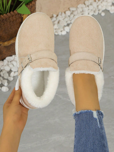 Cozy Comfort: Plush-Lined Winter Snow Boots for Stylish Casual Wear