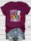 Teacher Power Sunflower Tee: Casual Short Sleeve T-Shirt for Inspiring Educators