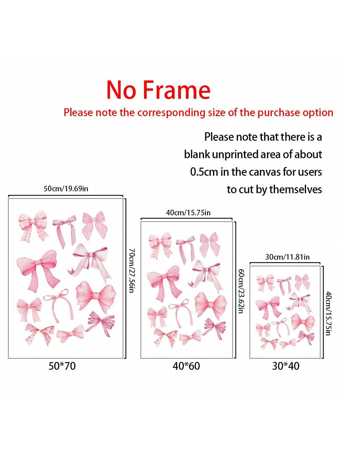 Transform your space into a chic sanctuary with this adorable 3-piece pink bow wall art set. Perfect for college dorms, bedrooms, or any room craving a feminine touch, these canvas prints feature playful bow designs that add instant personality and style. Easy to hang and instantly Instagram-worthy, this set brings that cozy, trendy aesthetic you've been dreaming of. Mix and match with your existing decor or create a coordinated gallery wall that screams sophistication with a fun twist. Because life's too s
