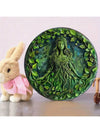 Vibrant Green 'Women & Earth' Round Wall Sign – Perfect Indoor/Outdoor Garden Décor