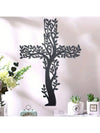 Modern Black Metal Cross Wall Décor - Stylish Accent for Living Room, Kitchen, and Home