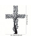 Modern Black Metal Cross Wall Décor - Stylish Accent for Living Room, Kitchen, and Home