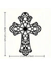 Modern Black Metal Cross Wall Décor - Stylish Accent for Living Room, Kitchen, and Home