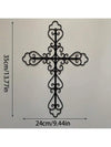 Modern Black Metal Cross Wall Décor - Stylish Accent for Living Room, Kitchen, and Home