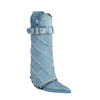 Trendy Tie-Dye Plaid Mid-Calf Boots: A Stylish Everyday Essential