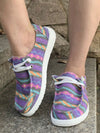 Comfortable and Stylish: Striped Casual Sports Shoes for Women