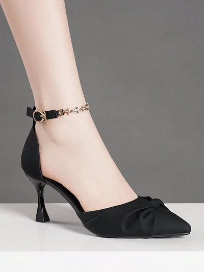 Chic Pointed Buckle Hollow High Heels: Your Must-Have Shoes for Spring and Autumn