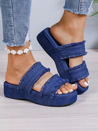 European Chic Wedge Heel Sandals - Comfortable and Fashionable