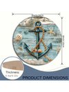 Coastal Charm: 8-Inch Sailing Anchor Wooden Wreath Plaque for Beach-Inspired Decor