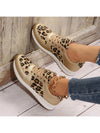 Leopard Print Lace-Up Sneakers: Stylish Comfort for Casual and Commuting