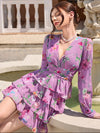 Chic Rosie Floral Print Long Sleeve Dress - Effortless Elegance for Every Occasion