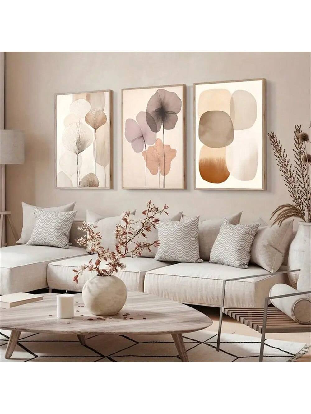 Add a touch of trendy elegance to any space with our Abstract Watercolor Beige Flower Canvas Wall Art. The beautiful watercolor design and neutral color scheme make it a versatile piece of home decor. Perfect for adding a pop of style to your living room, bedroom, or office. (And did we mention it's super chic?)