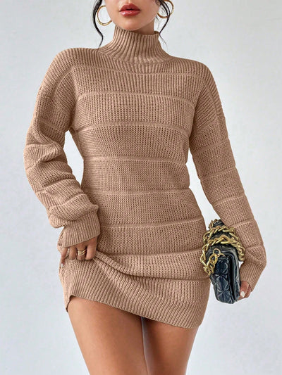 Luxurious Comfort: 3D Knit Woolen Sweater Dress