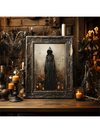 Frightful Delight: Haunted House Canvas Poster Set - Perfect Halloween Decor for Bedroom and Living Room