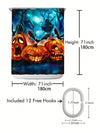 Spooky Pumpkin Nightmare: Halloween Horror Night Shower Curtain