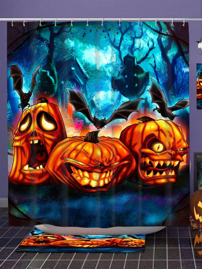 Spooky Pumpkin Nightmare: Halloween Horror Night Shower Curtain