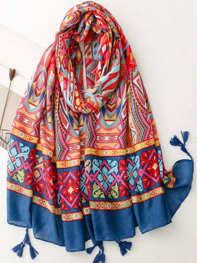 Chic Paisley Printed Scarf - Versatile Fashion Shawl for All Seasons