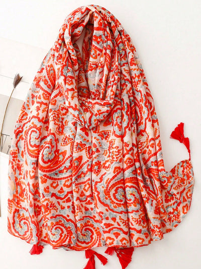 Chic Paisley Printed Scarf - Versatile Fashion Shawl for All Seasons