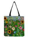 Van Gogh Floral Canvas Tote Bag: Aesthetic Art Handbag for Art Lovers