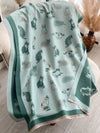 Charming Cat Jacquard Scarf: Cozy Faux Cashmere Accessory for Autumn/Winter