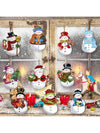 Charming 24-Piece Wooden Snowman Ornament Set – Perfect for Holiday Decor & Crafts