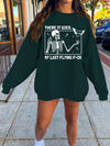 Last Flight Oversized Drop Shoulder Sweatshirt - Cozy Statement Piece for Travel Lovers