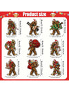 Whimsical Bigfoot Christmas Tree Ornament Set – 27-Piece Wooden Decoration for Fun Holiday Cheer!