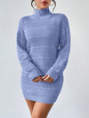 Chic & Casual: Collarless Long Sleeve Pullover Dress