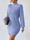 Chic & Casual: Collarless Long Sleeve Pullover Dress