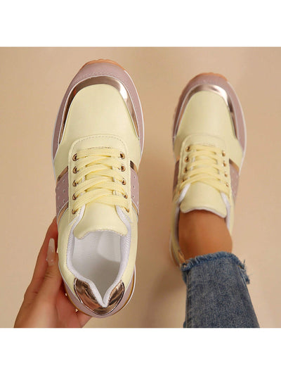 Colorblock Platform Sneakers: Stylish, Supportive, and Slip-Resistant