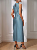 Close-up view 48 of Chic Sleeveless Maxi Dress for Women - Elegant Long Dress by EMERY ROSE for dress styling