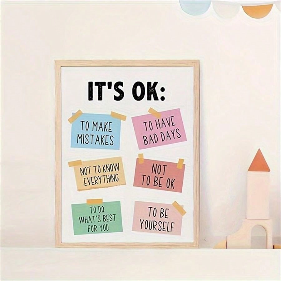 Boost positivity and motivation in your home or classroom with our Empowering Canvas Poster. Featuring positive affirmations, this poster serves as a daily reminder to stay confident and inspired. Expertly designed and durable, it's the perfect addition to any space.