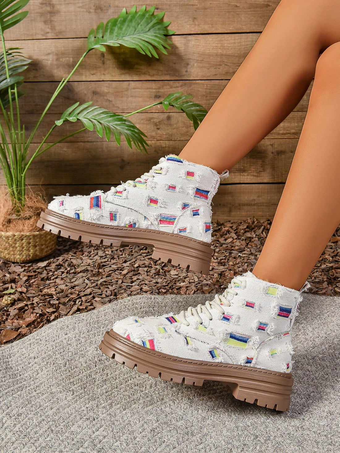 Elevate your fashion game with our Chic and Stylish Thick Sole Lace-Up Women's Short Boots. Made with the latest trends in mind, these boots feature a thick sole and lace-up design for maximum comfort and style. Perfect for any occasion, these boots will add a touch of sophistication to any outfit.