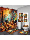 Feline Fall Fun: Cat Pumpkin Bathroom Decor Set for Comprehensive Bathroom Scenarios