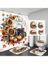 Feline Fall Fun: Cat Pumpkin Bathroom Decor Set for Comprehensive Bathroom Scenarios