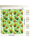 Adorable Avocado Bathroom Set: Waterproof Curtain, Rug, Mat, and Hooks