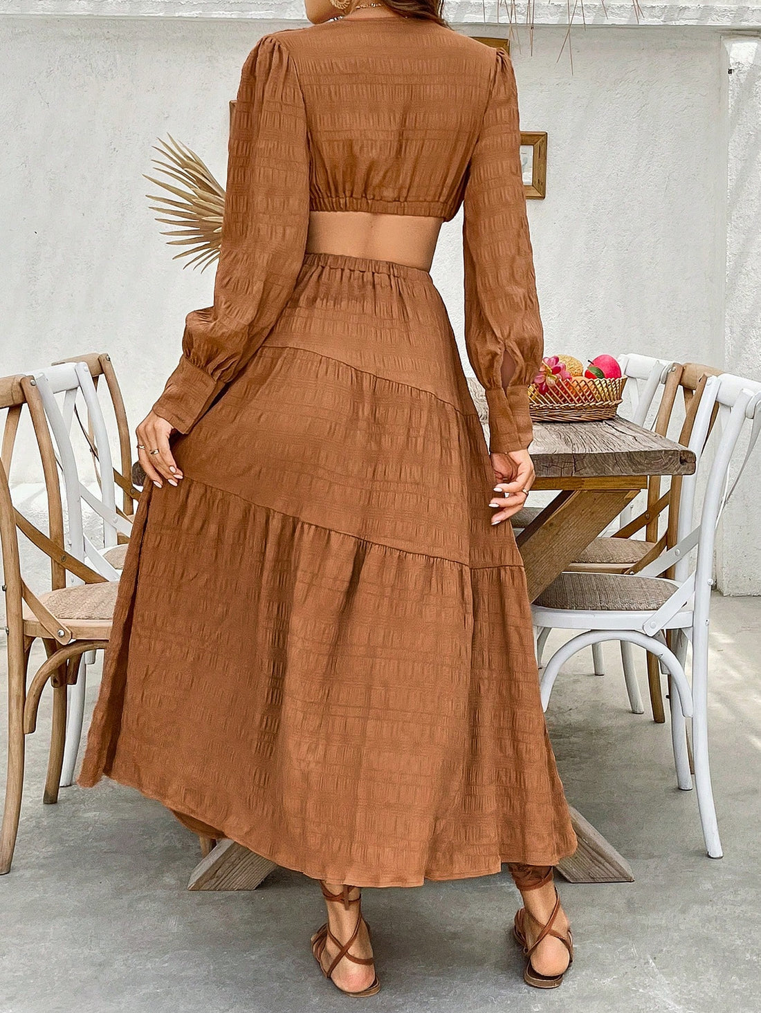 Indulge in the luxurious comfort and style of our Elegant Resort-Inspired Deep V-Neck Long Sleeve Dress! The deep V-neckline accentuates your curves while the long sleeves provide coverage, perfect for any occasion. The multi-layer skirt adds a touch of elegance, making you feel like a true fashion icon. Elevate your wardrobe with this stunning and versatile dress!