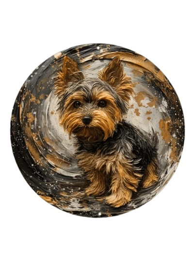 Charming Yorkshire Terrier Resin Art Garland with Pre-Drilled Holes – Perfect for Dorm Decor & Gifts!