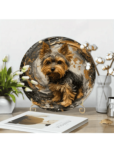 Charming Yorkshire Terrier Resin Art Garland with Pre-Drilled Holes – Perfect for Dorm Decor & Gifts!