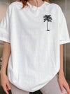 Chill Vibes Only: Coconut Tree Pattern Beach Casual T-Shirt