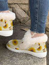 Winter Wonderland: Women's Cartoon Flower Print Boots - Cosy, Stylish, and Fun!