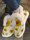 Winter Wonderland: Women's Cartoon Flower Print Boots - Cosy, Stylish, and Fun!