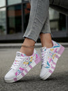 Urban Graffiti Print Sneakers: Wear-Resistant Campus Hip-Hop Style