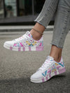 Urban Graffiti Print Sneakers: Wear-Resistant Campus Hip-Hop Style