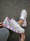 Urban Graffiti Print Sneakers: Wear-Resistant Campus Hip-Hop Style