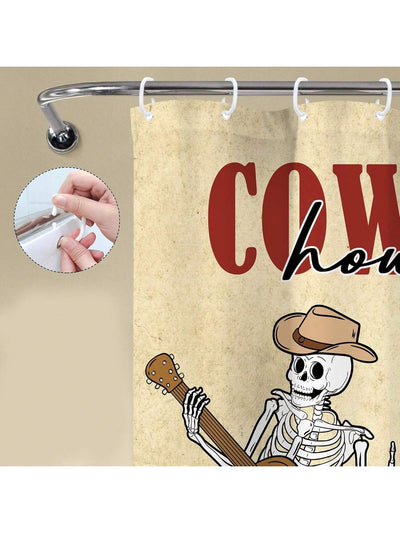 Gothic Southwest Skull Shower Curtain: Desert Decor for Country Music Lovers